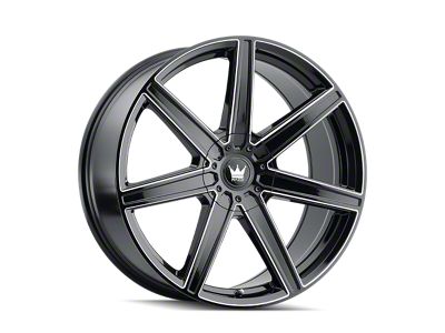 Mazzi Laguna Gloss Black Milled Wheel; 18x8; 35mm Offset (24-25 Mustang)