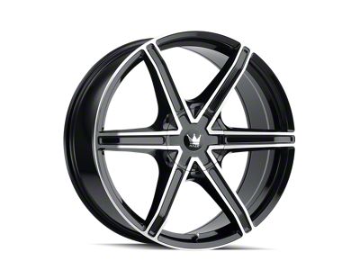 Mazzi Stilts Gloss Black Machined Wheel; 20x8.5; 35mm Offset (24-25 Mustang)