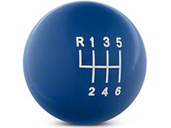 SpeedForm Modern Billet Retro Style 6-Speed Shift Knob; Blue (11-14 Mustang GT, V6)