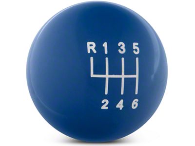 SpeedForm Modern Billet Retro Style 6-Speed Shift Knob; Blue (11-14 Mustang GT, V6)