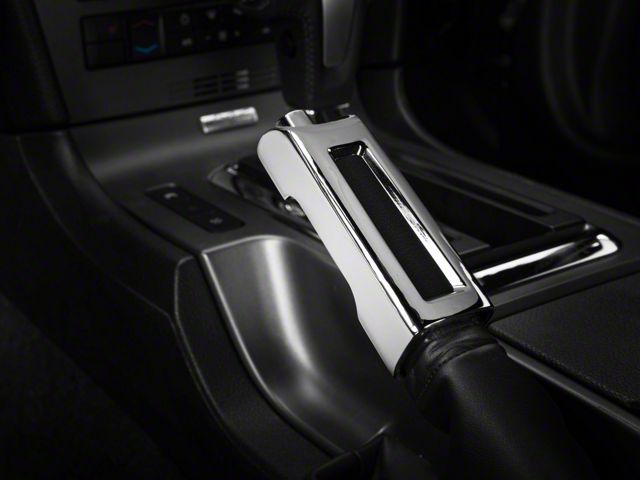 Modern Billet E-Brake Handle Cover; Chrome (10-14 Rubber; 10-12 Leather)