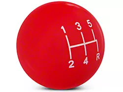 SpeedForm Modern Billet Retro Style 5-Speed Shift Knob; Red (05-10 Mustang GT, V6)