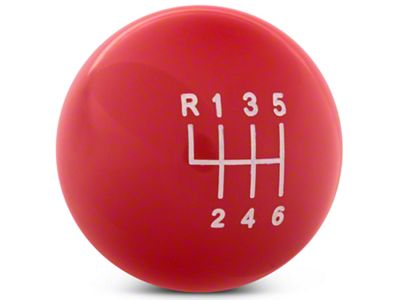 SpeedForm Modern Billet Retro Style 6-Speed Shift Knob; Red (11-14 Mustang GT, V6)