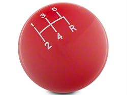 SpeedForm Modern Billet Retro Style 5-Speed Shift Knob; Red (79-04 Mustang, Excluding 03-04 Cobra)