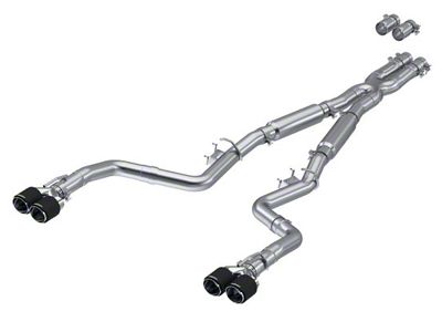 MBRP Armor Pro Cat-Back Exhaust with Carbon Fiber Tips; Street Version (17-23 5.7L HEMI Challenger)