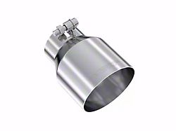 MBRP Angled Cut Round Exhaust Tip; 4.50-Inch; Polished (Fits 3-Inch Tailpipe)