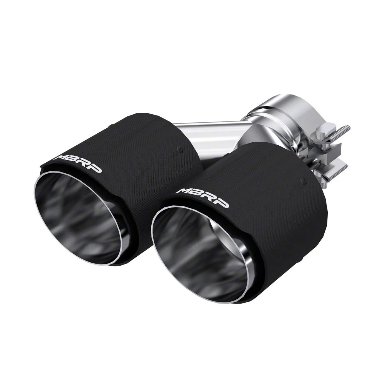 MBRP Camaro 4Inch Dual Exhaust Tip; Carbon Fiber T5177CF (Fits 2.50