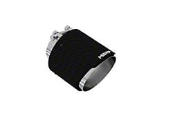 MBRP Angled Cut Round Exhaust Tip; 5-Inch; Carbon Fiber (Fits 3-Inch Tailpipe)