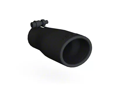 MBRP Straight Cut Rolled End Oval Exhaust Tip; 3.75-Inch; Black (Fits 2.50-Inch Tailpipe)