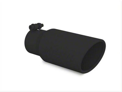 MBRP Angled Cut Rolled End Exhaust Tip; 4-Inch; Black (Fits 3-Inch Tailpipe)