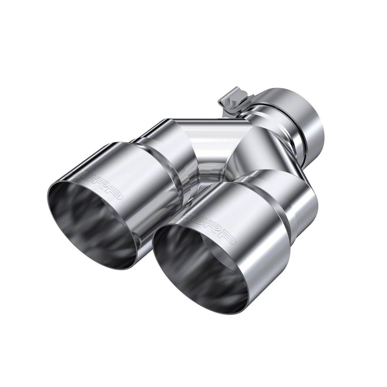 MBRP Challenger Angled Cut Dual Round Exhaust Tip; 4Inch; Polished