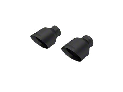 MBRP 5-Inch Round Exhaust Tips; Black Stainless Steel (15-23 V8 HEMI Charger)