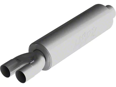 MBRP Armor Lite Chambered Center/Dual Muffler; 3-Inch Inlet/2.50-Inch Outlet (Universal; Some Adaptation May Be Required)