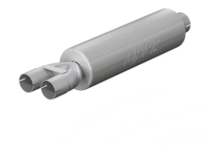 MBRP Armor Lite High Flow Center/Dual Muffler; 3-Inch Inlet/2.50-Inch Outlet (Universal; Some Adaptation May Be Required)