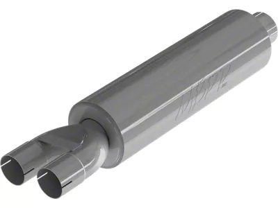 MBRP Armor Plus Chambered Center/Dual Muffler; 3-Inch Inlet/2.50-Inch Outlet (Universal; Some Adaptation May Be Required)