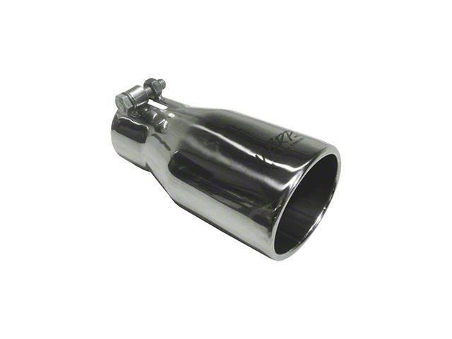 MBRP Straight Cut Rolled End Oval Exhaust Tip; 3.75-Inch; Polished (Fits 2.50-Inch Tailpipe)
