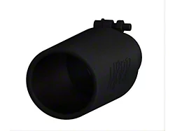 MBRP Angled Cut Rolled End Exhaust Tip; 4-Inch; Black (Fits 2.50-Inch Tailpipe)
