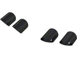 MBRP 4-Inch Round Quad Exhaust Tips; Black Stainless Steel (15-25 Mustang w/ Quad Tips)