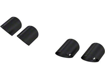 MBRP 4-Inch Round Quad Exhaust Tips; Black Stainless Steel (15-25 Mustang w/ Quad Tips)
