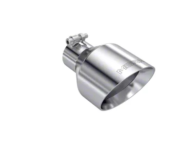 MBRP Angled Cut Dual Wall Exhaust Tip; 5-Inch; Polished (Fits 2.50-Inch Tailpipe)