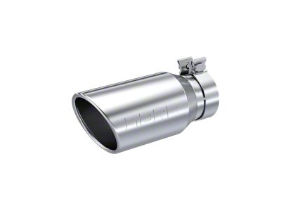 MBRP Angled Cut Rolled End Exhaust Tip; 4.50-Inch; Polished (Fits 3.20-Inch Tailpipe)