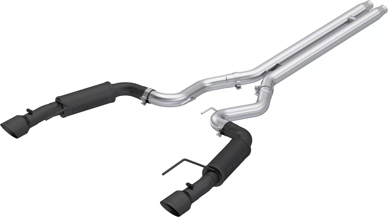 MBRP Armor BLK Cat-Back Exhaust; Race Version (2024 Mustang GT Fastback w/o Active Exhaust)