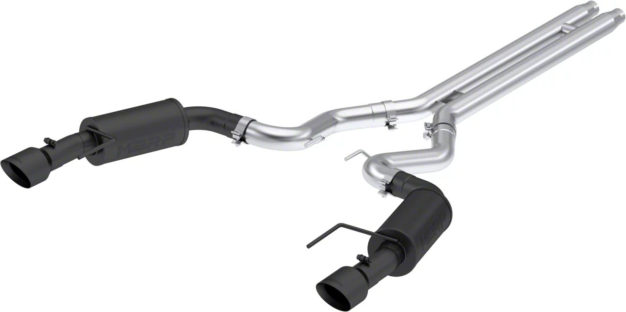MBRP Armor BLK Cat-Back Exhaust; Street Version (2024 Mustang GT Fastback w/o Active Exhaust)