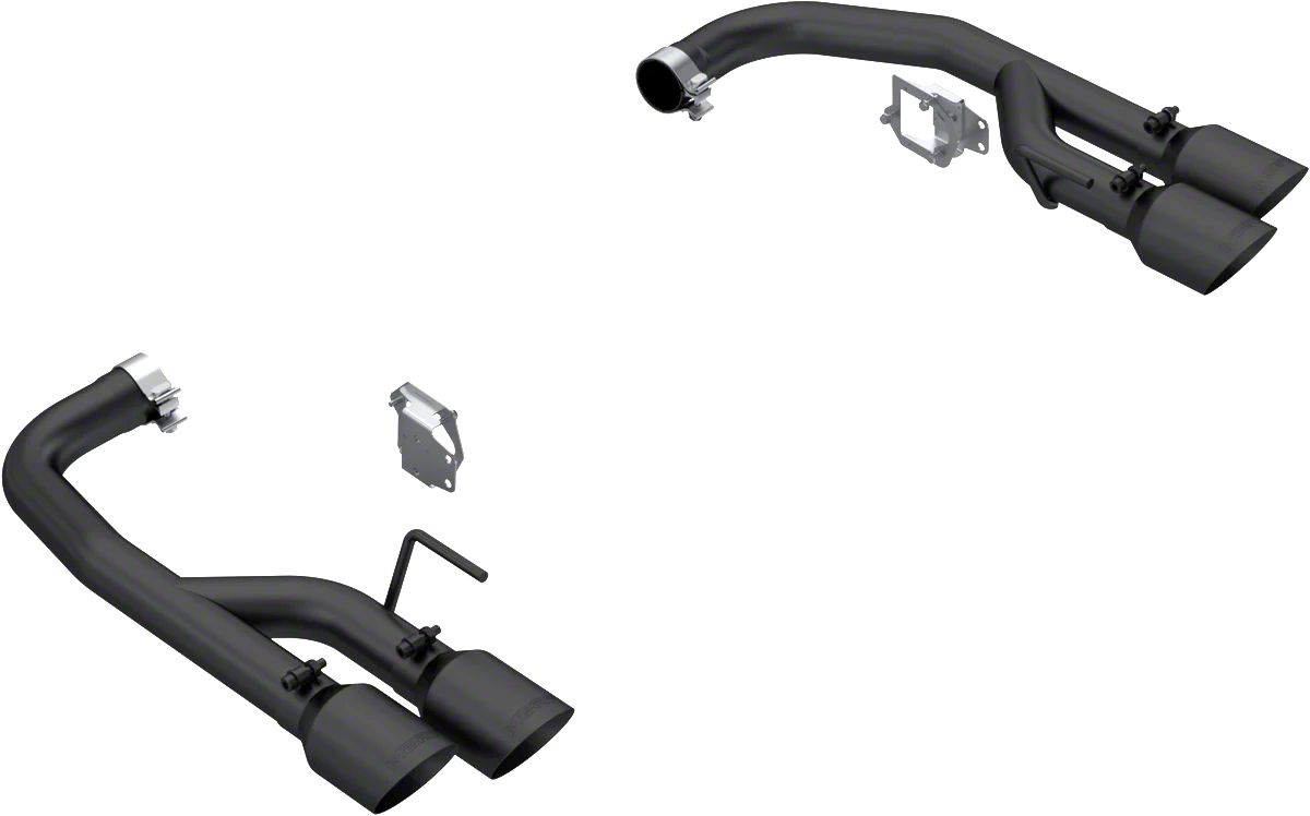 MBRP Armor BLK Valve Delete Axle-Back Exhaust; Race Version (2024 Mustang GT w/ Active Exhaust)