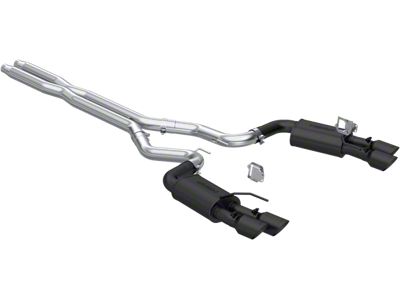 MBRP Armor BLK Valve Delete Cat-Back Exhaust; Street Version (2024 Mustang GT w/ Active Exhaust)