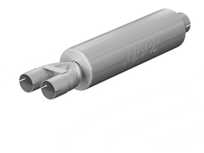 MBRP Armor Lite High Flow Center/Dual Muffler; 3-Inch Inlet/2.50-Inch Outlet (Universal; Some Adaptation May Be Required)