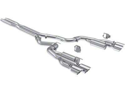 MBRP Armor Lite Valve Delete Cat-Back Exhaust with Polished Tips; Race Version (2024 Mustang GT w/ Active Exhaust)