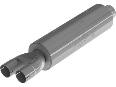 MBRP Armor Plus Chambered Center/Dual Muffler; 3-Inch Inlet/2.50-Inch Outlet (Universal; Some Adaptation May Be Required)