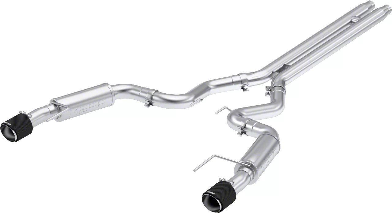 MBRP Armor Pro Cat-Back Exhaust with Carbon Fiber Tips; Race Version (2024 Mustang GT Fastback w/o Active Exhaust)