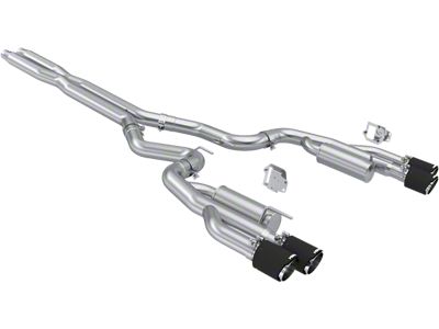 MBRP Armor Pro Valve Delete Cat-Back Exhaust with Carbon Fiber Tips; Race Version (2024 Mustang GT w/ Active Exhaust)