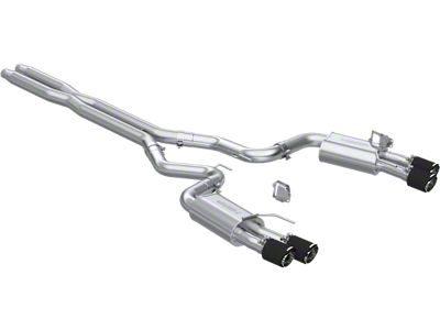 MBRP Armor Pro Valve Delete Cat-Back Exhaust with Carbon Fiber Tips; Street Version (24-25 Mustang GT w/ Active Exhaust)