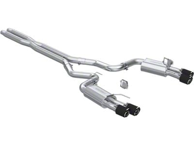 MBRP Armor Pro Valve Delete Cat-Back Exhaust with Carbon Fiber Tips; Street Version (2024 Mustang GT w/ Active Exhaust)