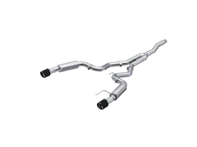 MBRP Armor Pro Cat-Back Exhaust with Carbon Fiber Tips; Race Version (15-23 Mustang EcoBoost Fastback w/o Active Exhaust)
