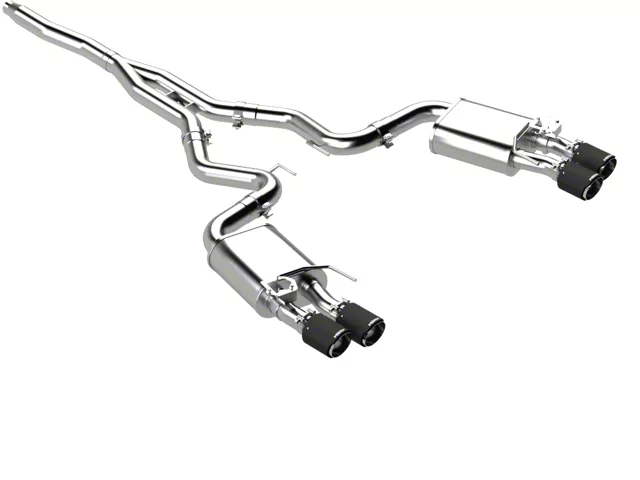 MBRP Armor Pro Cat-Back Exhaust with Carbon Fiber Tips (18-23 Mustang EcoBoost w/ Active Exhaust)