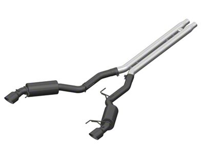 MBRP Armor BLK Cat-Back Exhaust with H-Pipe; Race Version (15-17 Mustang GT Fastback)