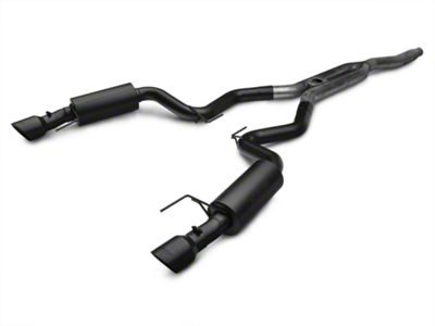 MBRP Armor BLK Cat-Back Exhaust with Y-Pipe; Street Version (15-23 Mustang EcoBoost Fastback w/o Active Exhaust)