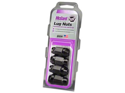 McGard Black Bulge Cone Seat Style Lug Nut Kit; 14mm x 1.5; Set of 4 (08-23 Challenger)