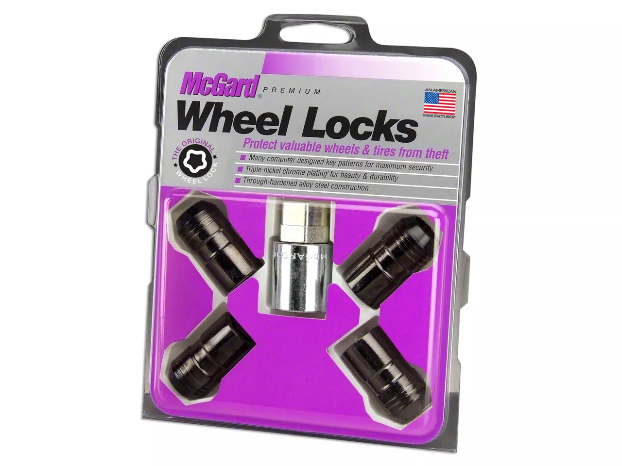 McGard Corvette Black Wheel Lock Set; 14mm x 1.5 24216 (20