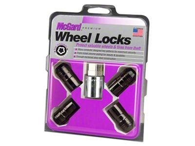 McGard Black Wheel Lock Set; 14mm x 1.5 (15-24 Mustang)