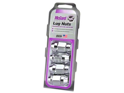 McGard Chrome Bulge Cone Seat Style Lug Nut Kit; 14mm x 1.5; Set of 4 (15-25 Mustang)