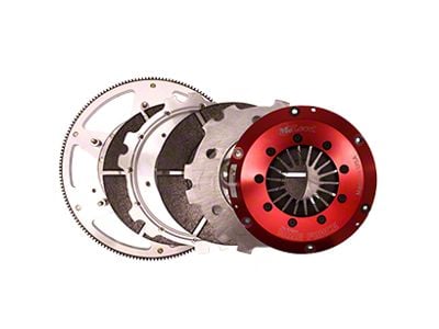 McLeod Mag Force Racing Double Disc Sintered Iron Clutch Kit with 157-Tooth Aluminum Flywheel; Pin Drive; 10-Spline (79-95 V8 Mustang)