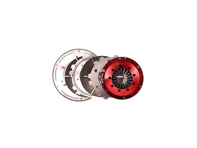 McLeod Mag Force Racing Double Disc Sintered Iron Clutch Kit with 157-Tooth Aluminum Flywheel; Pin Drive; 10-Spline (79-95 V8 Mustang)