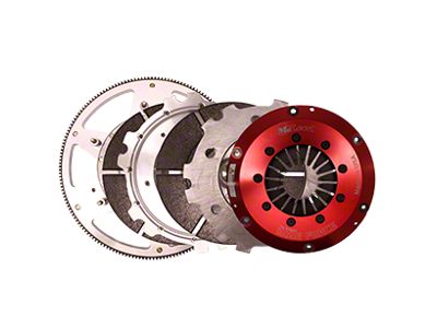 McLeod Mag Force Racing Double Disc Sintered Iron Clutch Kit with 8-Bolt Aluminum Flywheel; Pin Drive; 26-Spline (96-10 4.6L Mustang; 07-09 Mustang GT500; 11-17 Mustang GT)