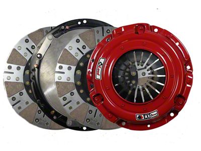 McLeod RXT 1200 HD Twin Disc 1200HP Ceramic Clutch Kit with Aluminum Flywheel; 26-Spline (18-23 Mustang GT)