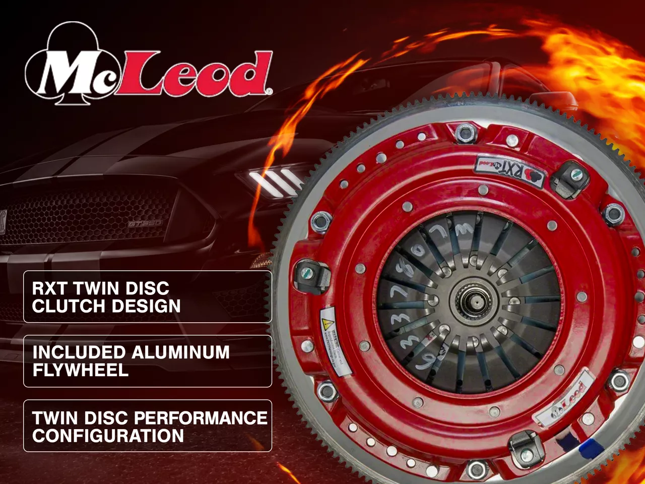 McLeod Mustang RXT Twin Disc 1000HP Ceramic Clutch Kit with