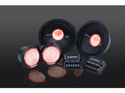 Memphis Audio SRX Pro 6.50-Inch Component Speakers with LED Tweeters; 125-Watt; 4ohm (Universal; Some Adaptation May Be Required)